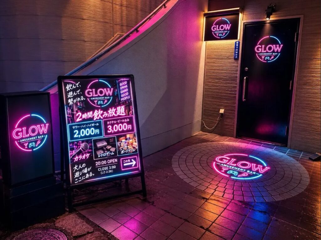 ついにグランドオープン。プレオープンからさらに進化した  GLOW -Amusement Bar-へ